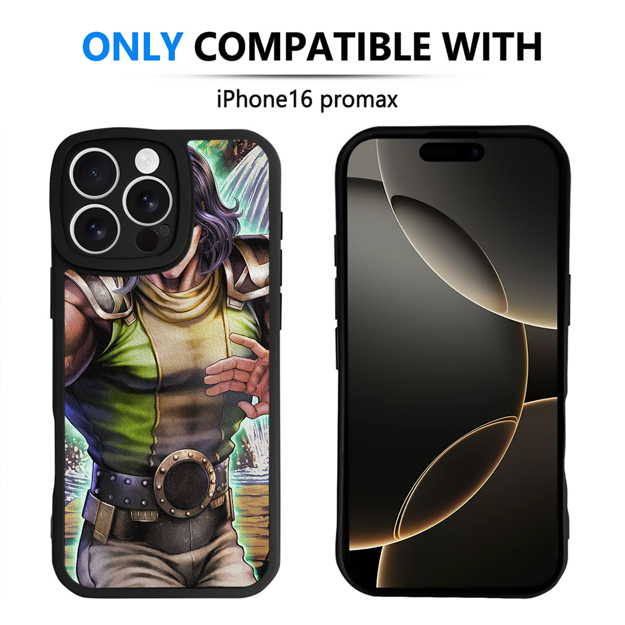 （画像用） 北斗の拳 Fist of the North Star 【iPhone 16シリーズ対応】シリコンスマホケース（レザー調） 材質：シリコン